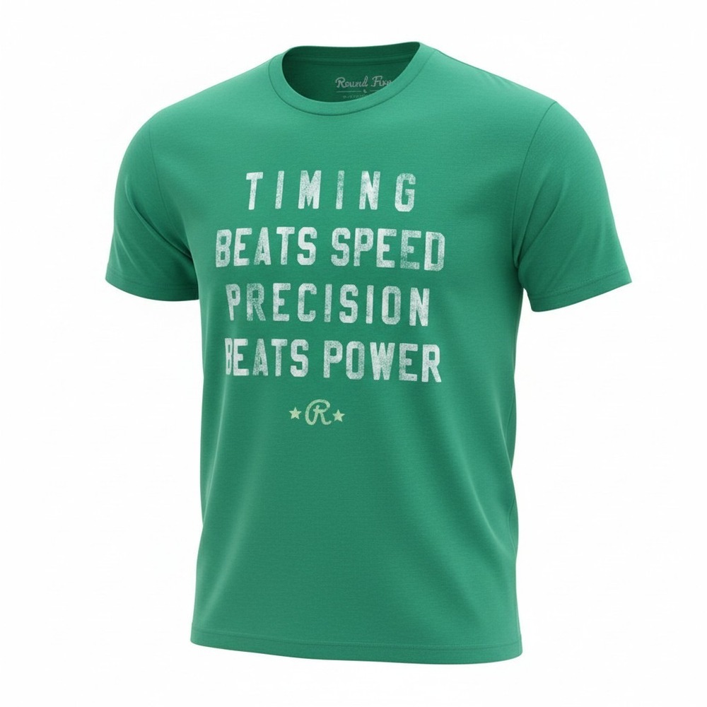 Timing Beats Speed Precision Beats Power Soft‎ Athletic Shirt MMA Boxing Gym XL